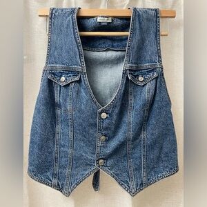 American Eagle denim vest XL